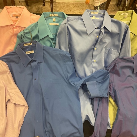 10 mens shirt clean and ironed, come from dry clean,sell them all together. - Picture 1 of 16